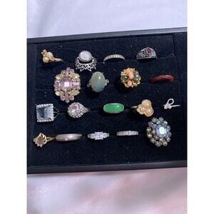 VTG Fashion Estate Ring Lot Of 18 Class Ring Etc Crafts Resell